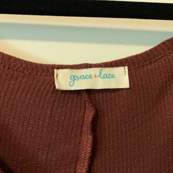 Mauve Grace & Lace Long Sleeve - Size Large - Picture 3 of 8